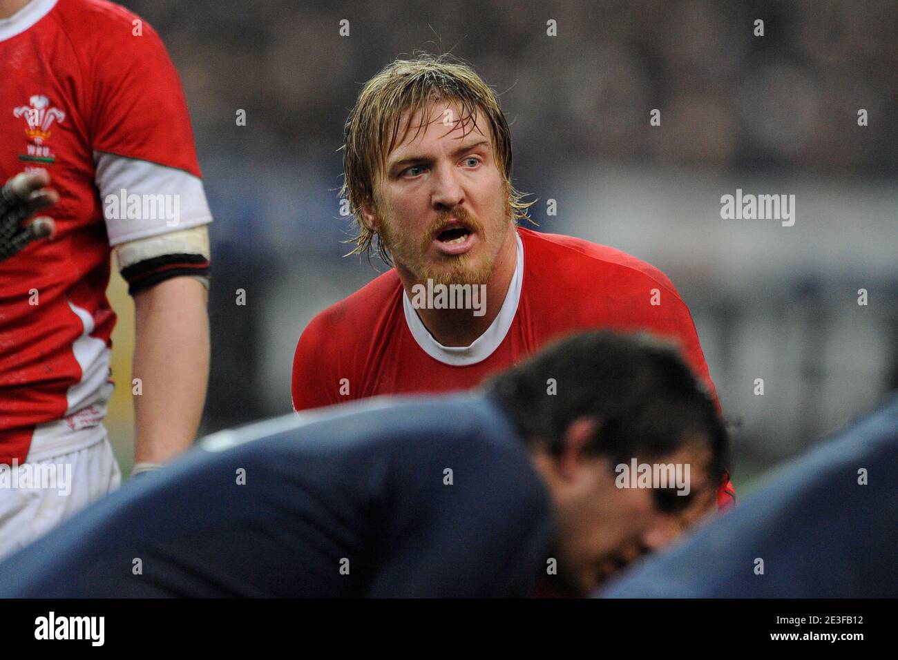 Le pays de Galles Andy Powell lors du championnat RBS six Nations 2009 Rugby Union, France contre pays de Galles à la « Stade de France » à Saint-Denis, France, le 27 février 2009. La France a gagné 21-16. Photo de Henri Szwarc/Cameleon/ABACAPRESS.COM Banque D'Images