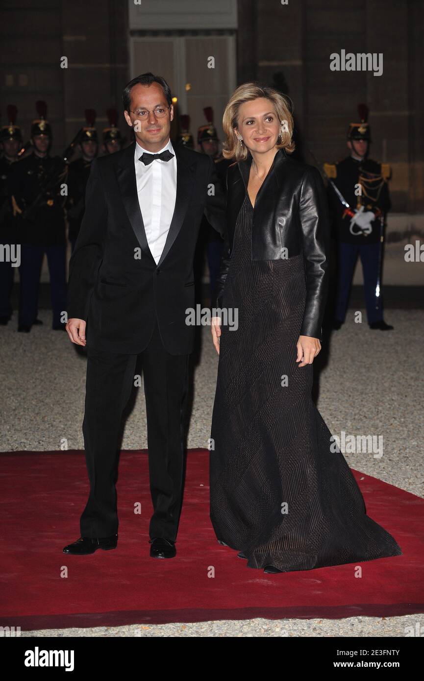 La Ministre Francaise De L Enseignement Superieur Et De La Recherche Valerie Pecresse Et Son Mari Arrivent Pour Un Diner D Etat Donne En L Honneur Du President Libanais Michel Sleiman A L Elysee A Paris