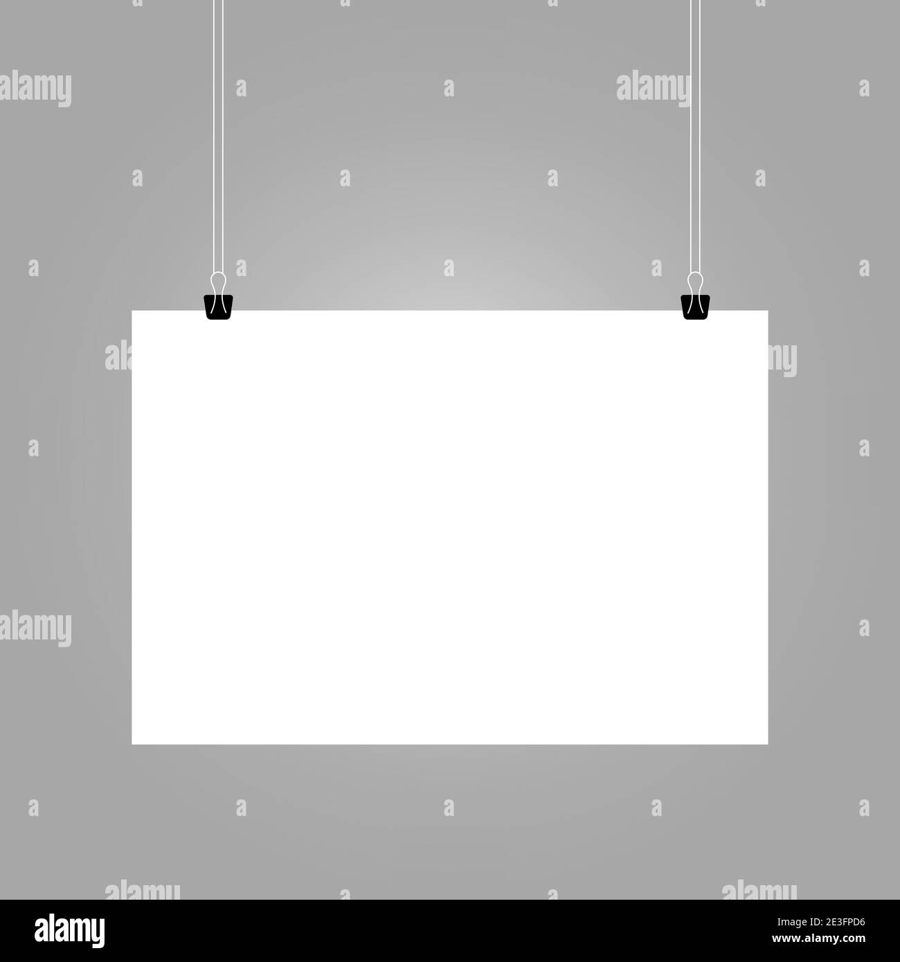 Maquette en papier suspendu horizontal Illustration de Vecteur