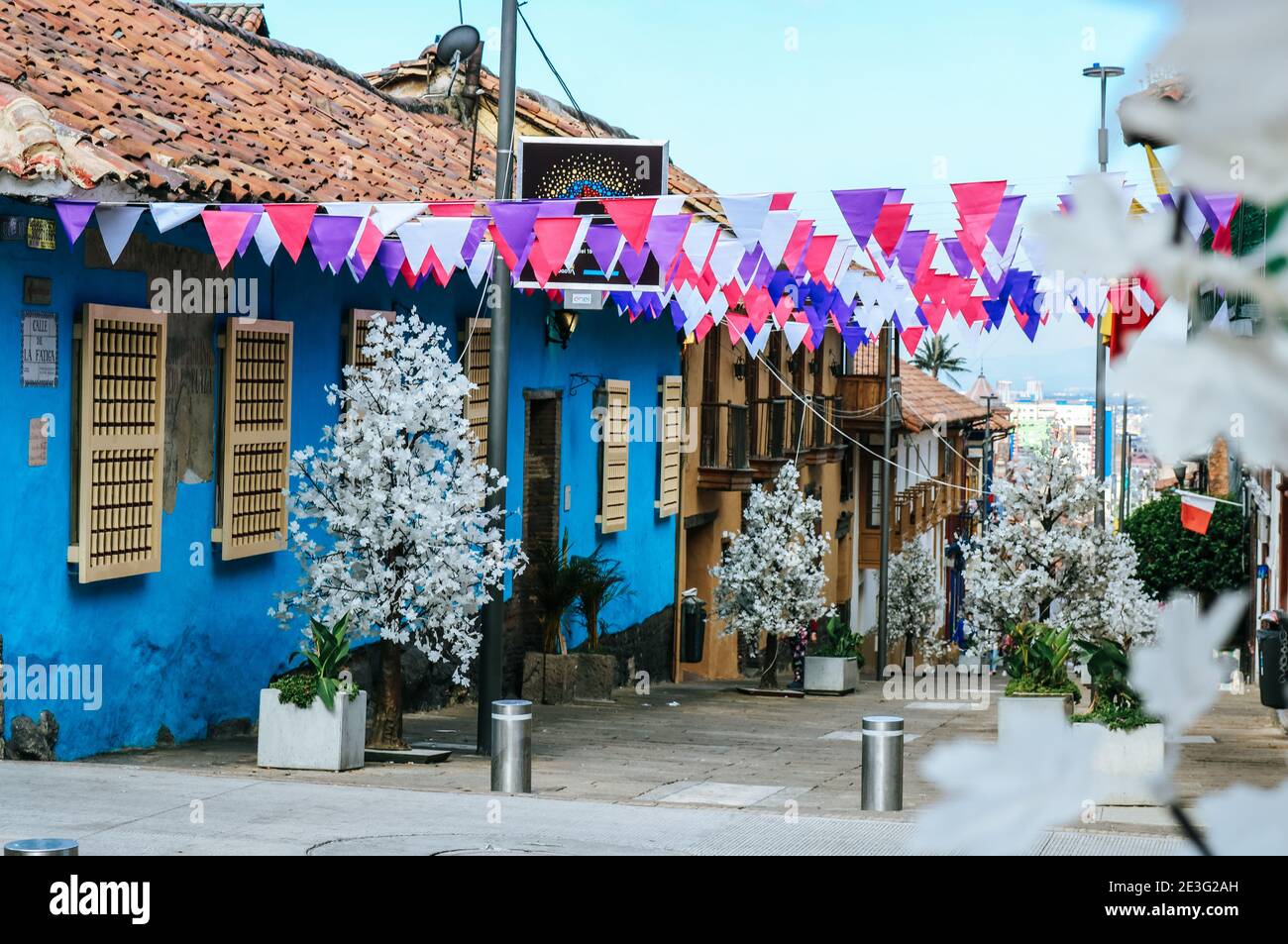 Bogota / Colombie - 29 décembre 2019 : ancien quartier historique la Candelaria Banque D'Images