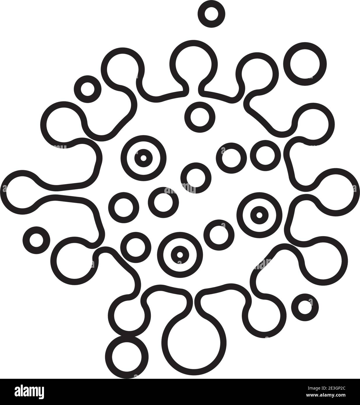 Type de symbole vecteur de modèle de logo de virus Illustration de Vecteur