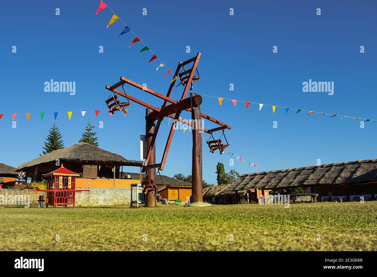 Maehongson, Thaïlande - 13 décembre 2020: Santichon Village un petit Yunnan chinois les destinations de voyage célèbres à Pai, Maehongson. Banque D'Images Maehongson, Thaïlande - 13 décembre 2020: Santichon Village un petit Yunnan chinois les destinations de voyage célèbres à Pai, Maehongson. Banque D'Images