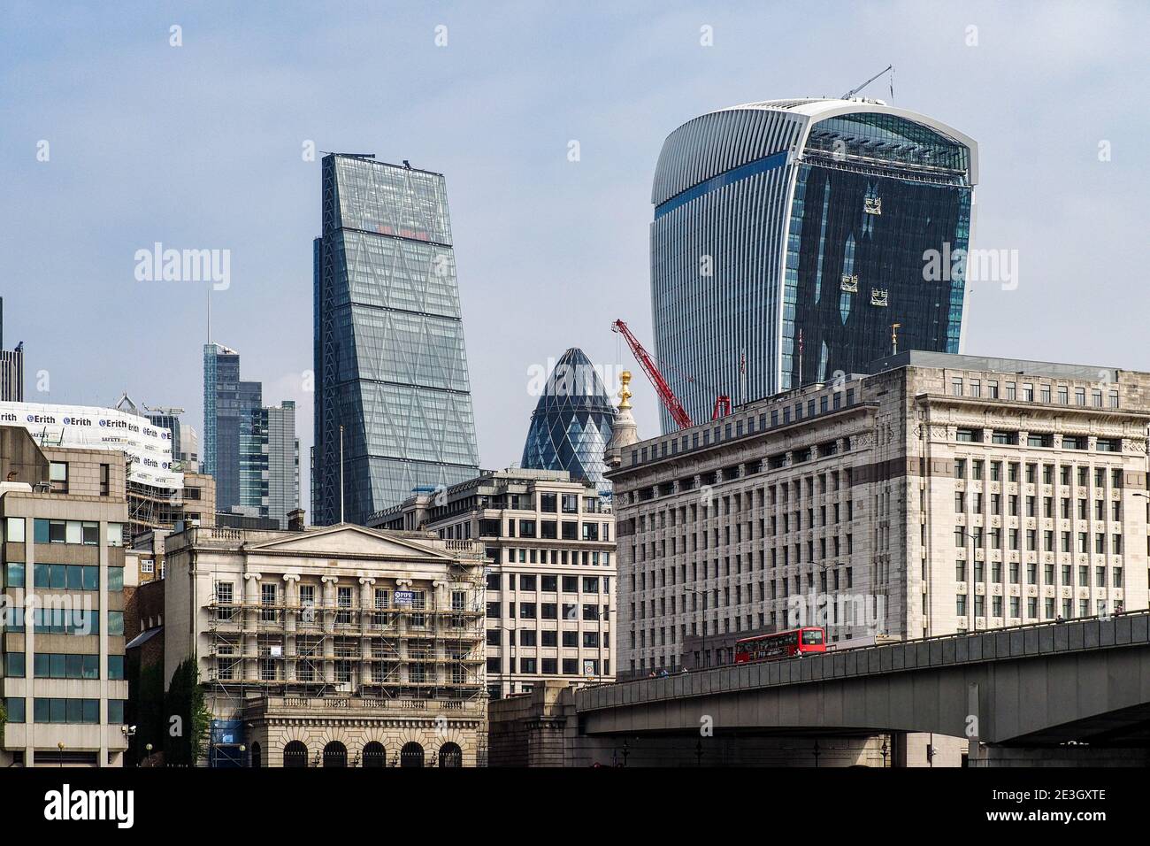 Londres, Angleterre - le quartier des banques du centre de Londres avec des gratte-ciels célèbres et d'autres sites, Grande-Bretagne, Royaume-Uni Banque D'Images