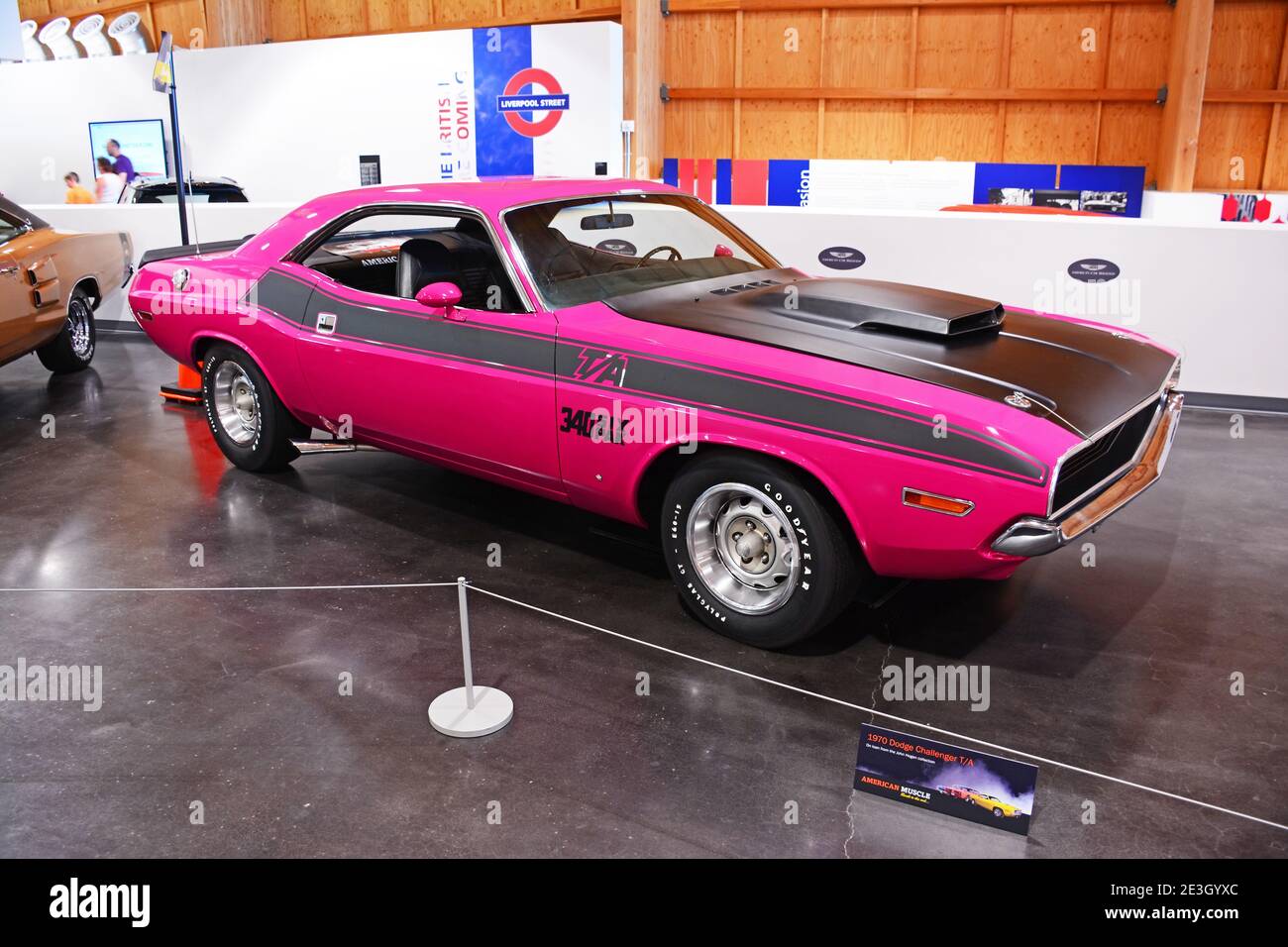 Dodge challenger 1970 dans le musée de la voiture Banque D'Images