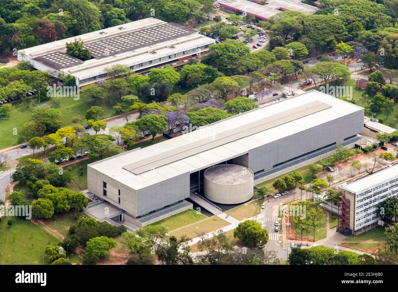 Vue aérienne du campus de l'Université de São Paulo - Brésil Banque D'Images
