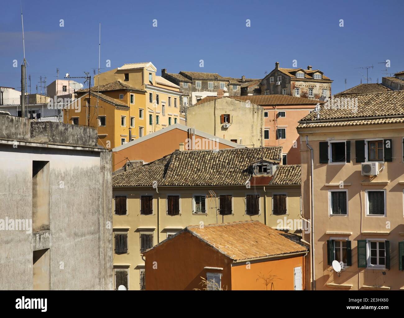 Vue panoramique de la ville de Corfou. Grèce Banque D'Images
