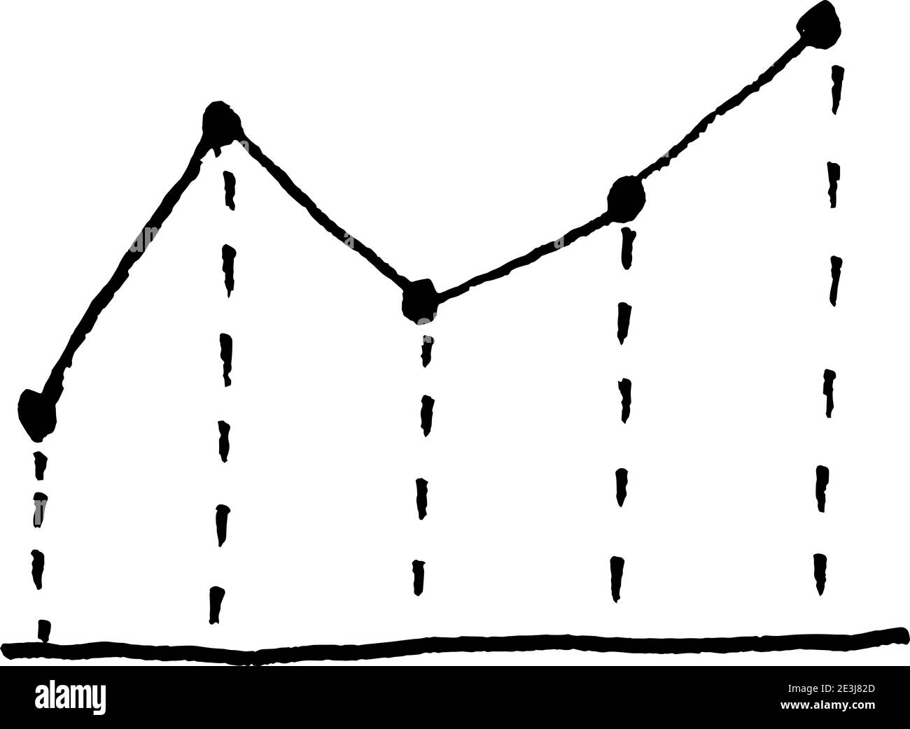 graphique linéaire de mise en plan Banque D'Images