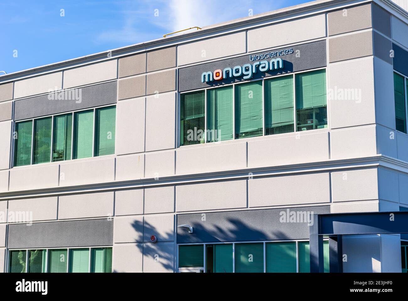 21 sept 2020 South San Francisco / CA / USA - Monogram Biosciences siège social à Silicon Valley; Monogram Biosciences Inc. (Anciennement virologic Inc.) Banque D'Images
