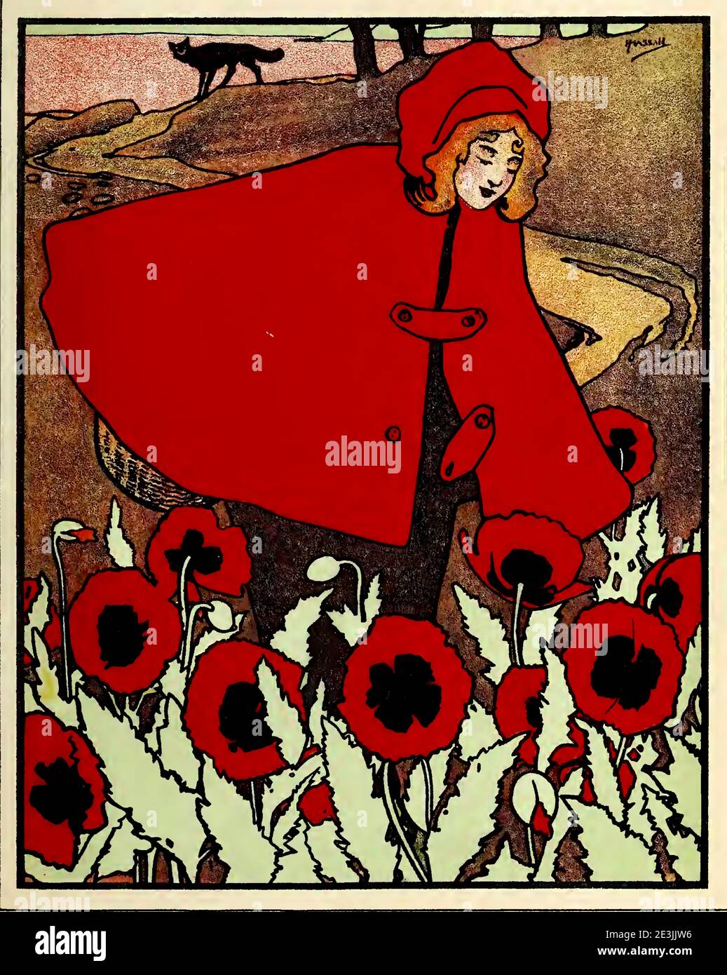 John Hassall - petite hotte rouge - 1898 Banque D'Images