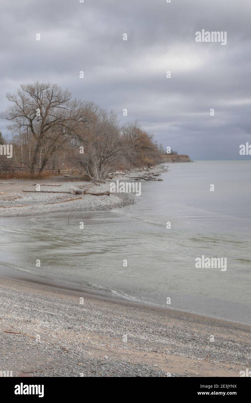 Une verticale du sentier riverain à Ajax, Ontario, Canada Banque D'Images