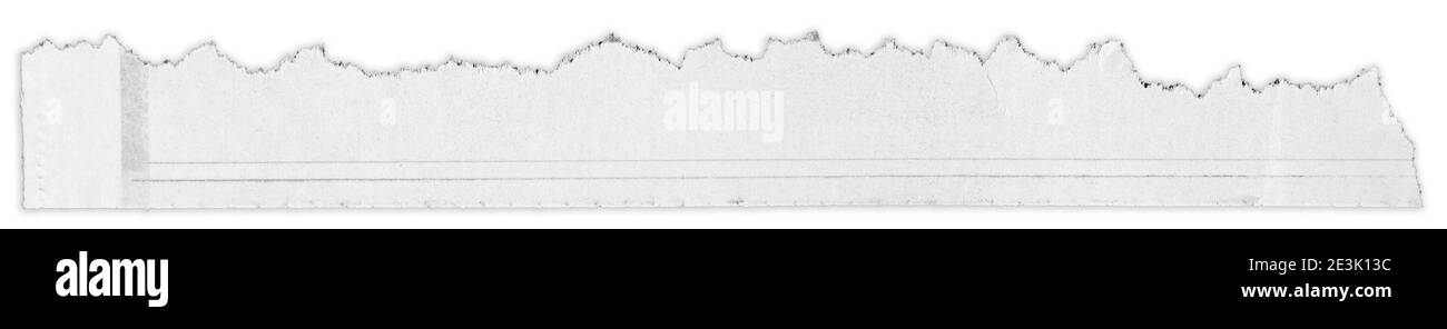 Morceau de papier déchiré sur fond uni Banque D'Images