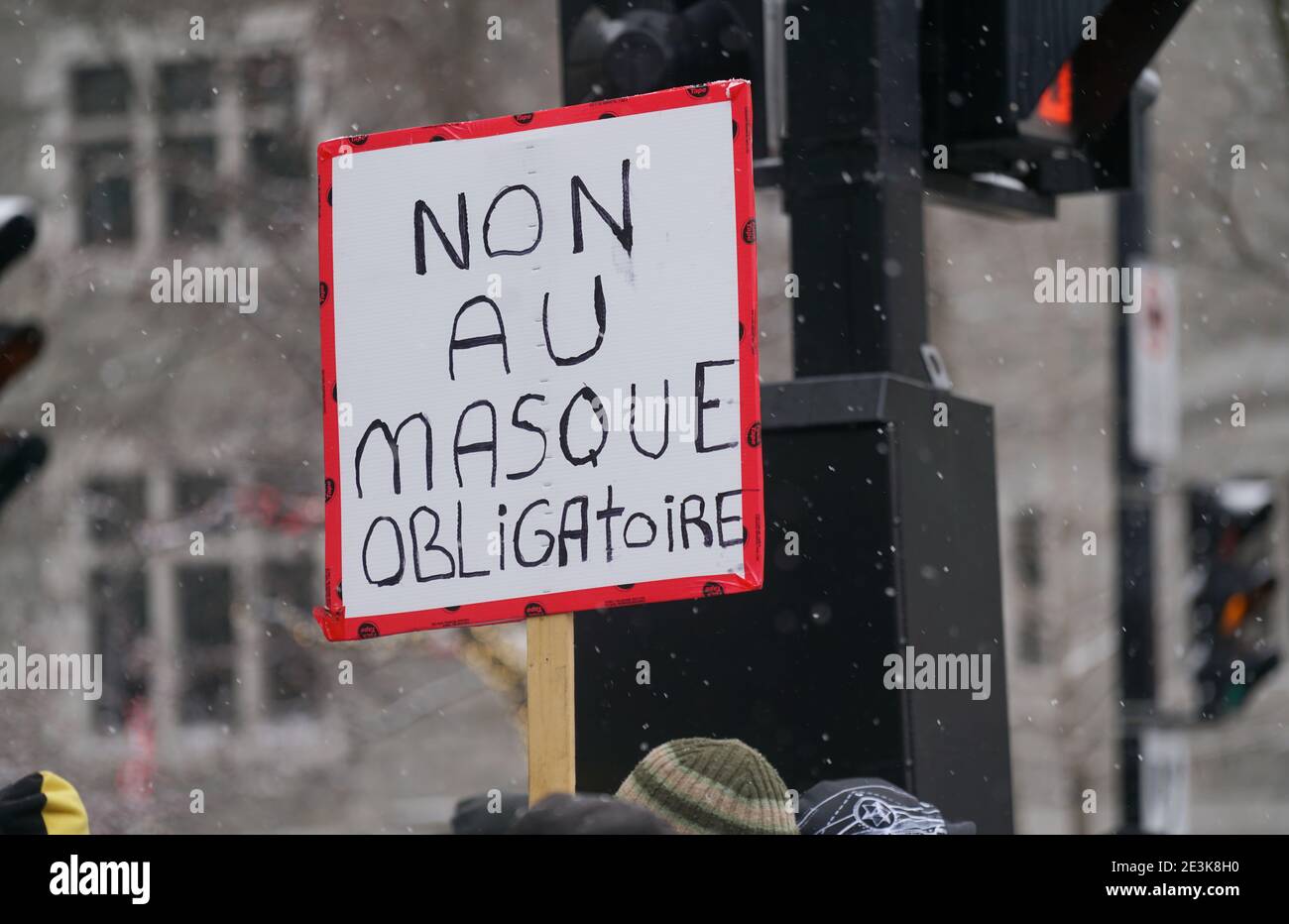 Montréal,Québec,Canada,décembre 20,2021.manifestation de protestation contre le port d'un masque à Montréal,Québec,Canada.crédit:Mario Beauregard/Alamy Actualités Banque D'Images