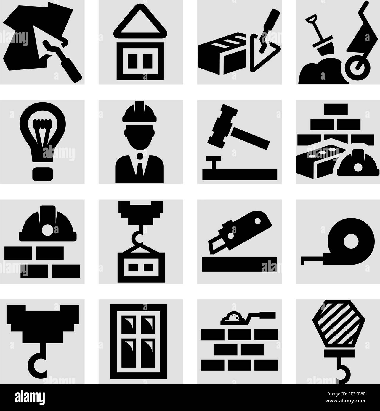 Ensemble élégant d'icônes de construction et de réparation créé pour les applications mobiles, Web et. Illustration de Vecteur