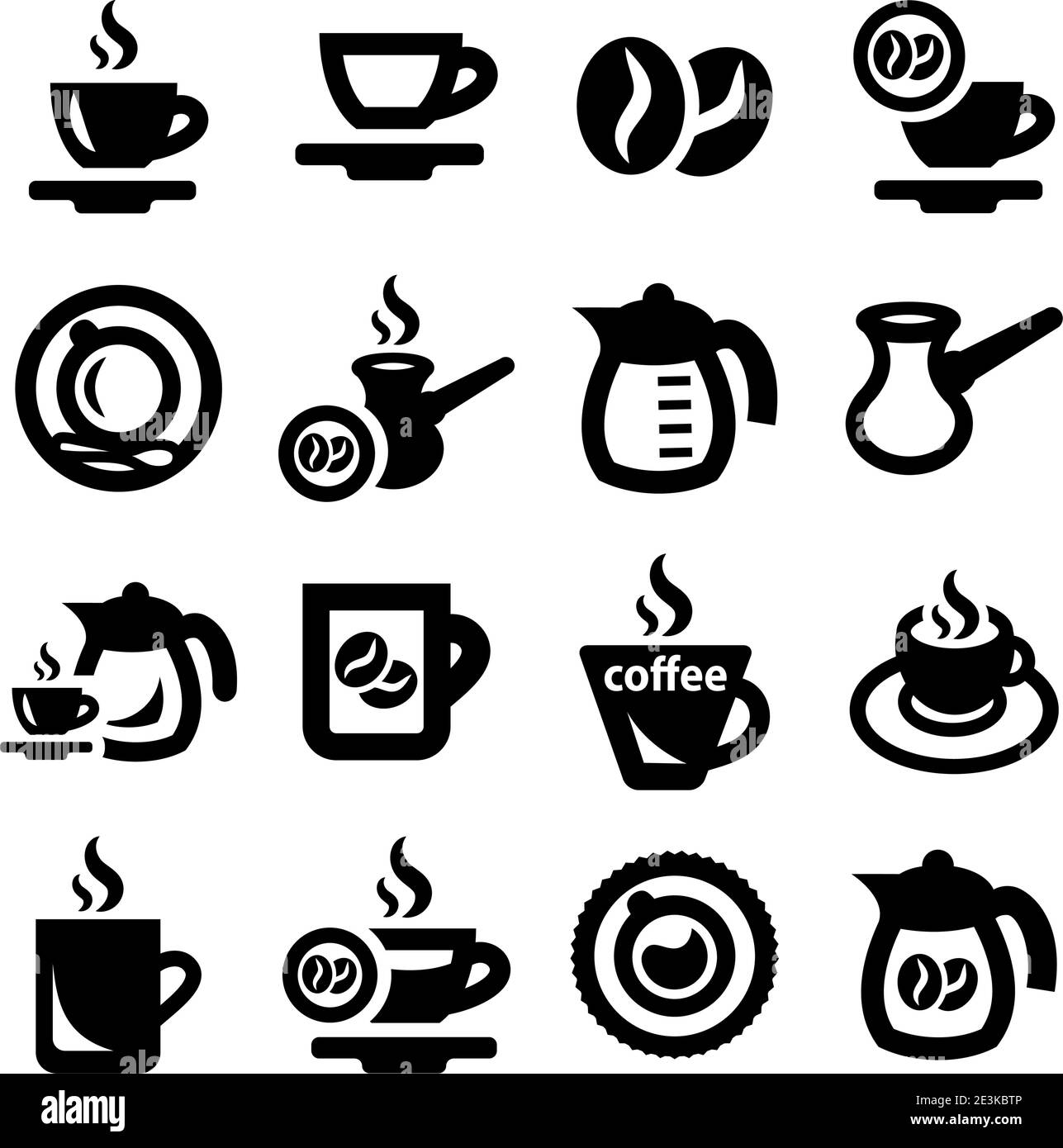 Ensemble élégant d'icônes de café créé pour les applications mobiles, Web et. Illustration de Vecteur Ensemble élégant d'icônes de café créé pour les applications mobiles, Web et. Illustration de Vecteur