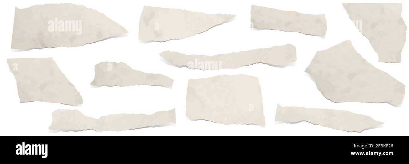 collection de morceaux de papier de couleur sale avec ombres Illustration de Vecteur