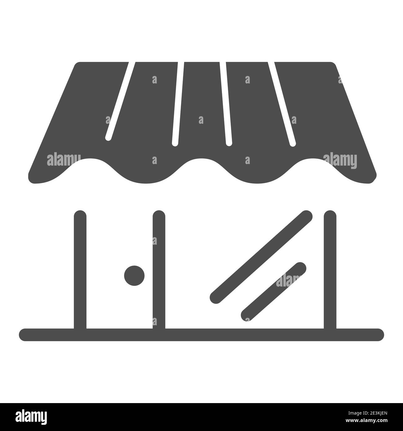 Boutique façade icône solide, concept de boulangerie, enseigne de bâtiment de boulangerie sur fond blanc, icône de magasin de pain en style glyphe pour le concept mobile et le Web Illustration de Vecteur