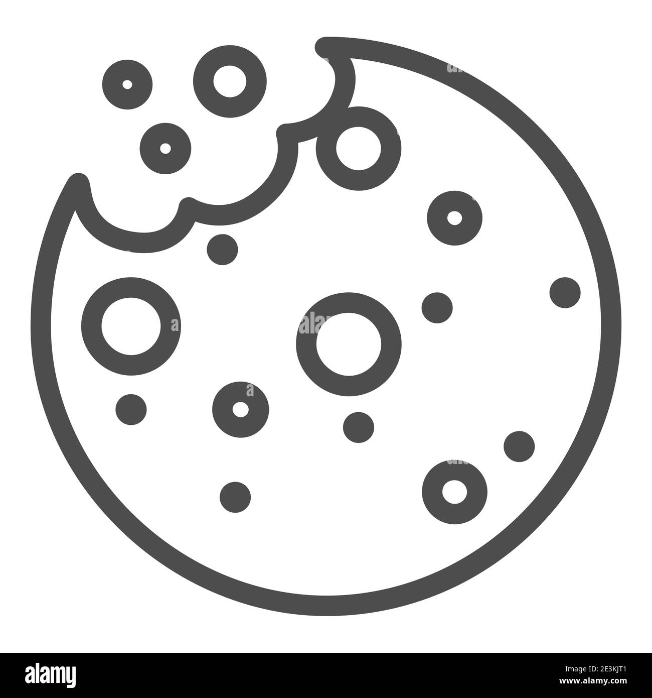 Biscuits savoureux avec icône de fil d'Ariane, concept de boulangerie, enseigne de biscuit sur fond blanc, icône de cookie de chocolat dans le style de contour pour le concept mobile et Illustration de Vecteur