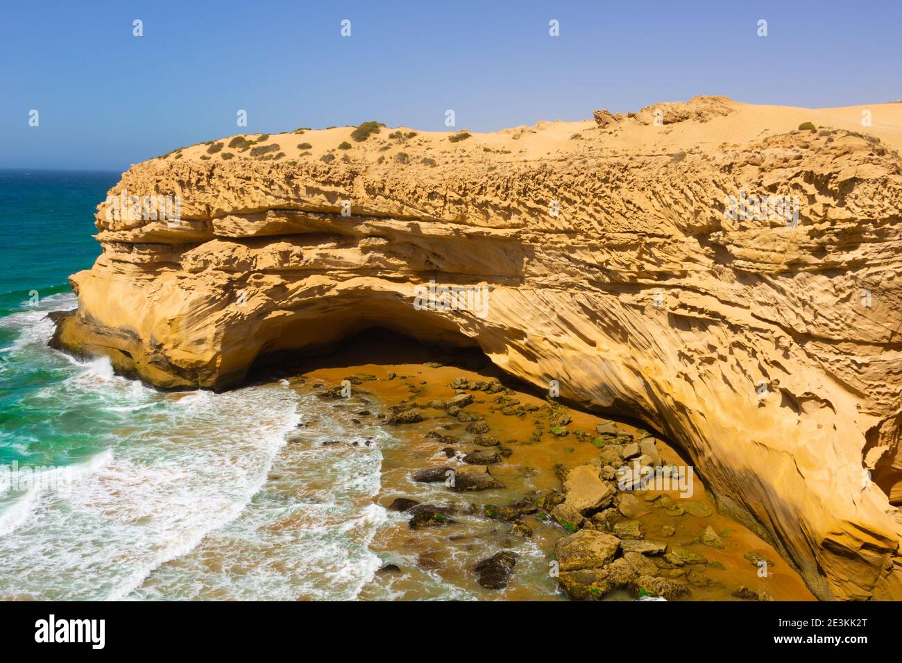 Plages colorées et sable clair dans les dunes de Taboga à Essaouira Maroc Banque D'Images Plages colorées et sable clair dans les dunes de Taboga à Essaouira Maroc Banque D'Images