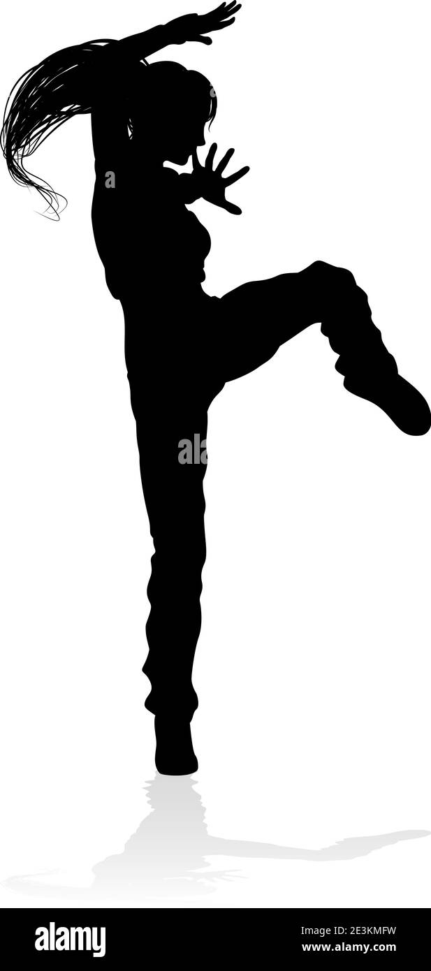 Street Dance Dancer Silhouette Illustration de Vecteur
