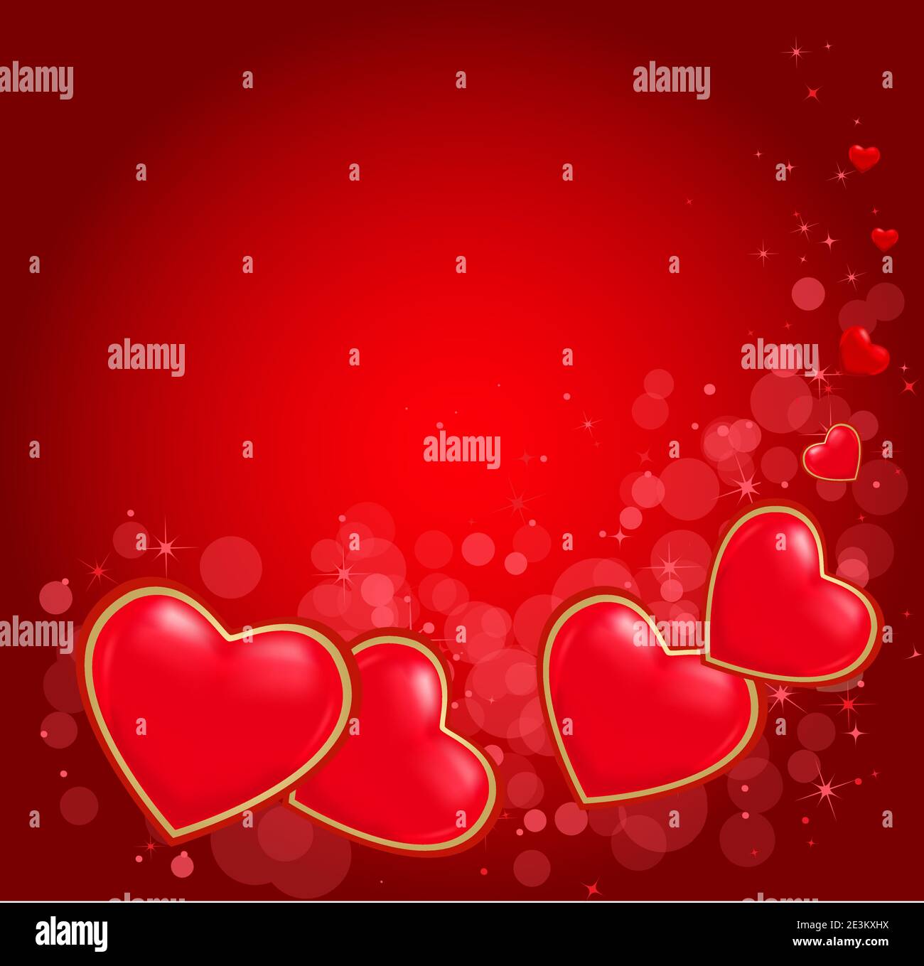 Illustration du coeur de la Valentin sur fond abstrait. Vecteur eps 10. Illustration de Vecteur