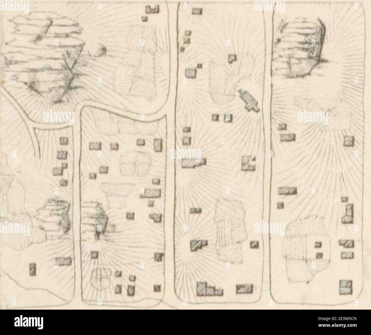 Plan du village de Seneca. Banque D'Images