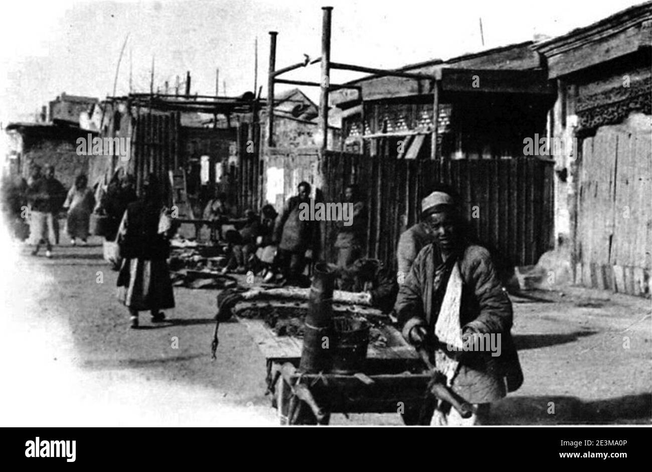 Marchands de victuailles en plein air. Banque D'Images