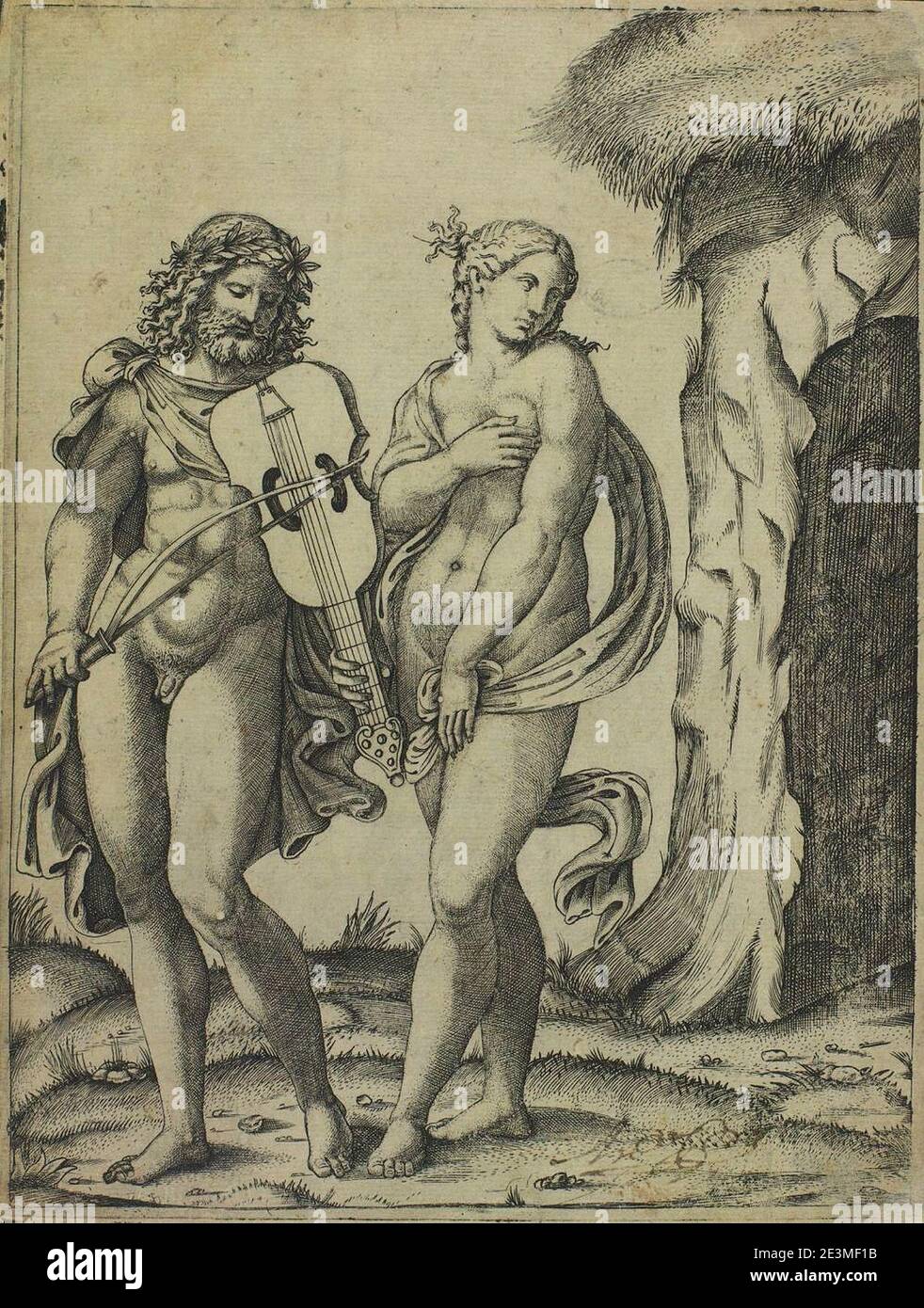 Marcantonio Raimondi - Orfeu e Eurídice. Banque D'Images Marcantonio Raimondi - Orfeu e Eurídice. Banque D'Images