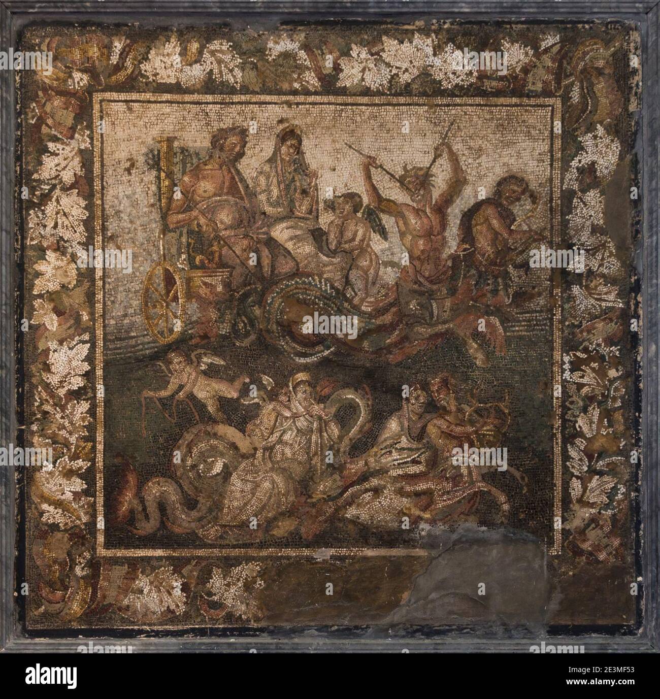 MANNapoli 10007 Mosaïque Poséidon et Amphitrite Pompéi. Banque D'Images