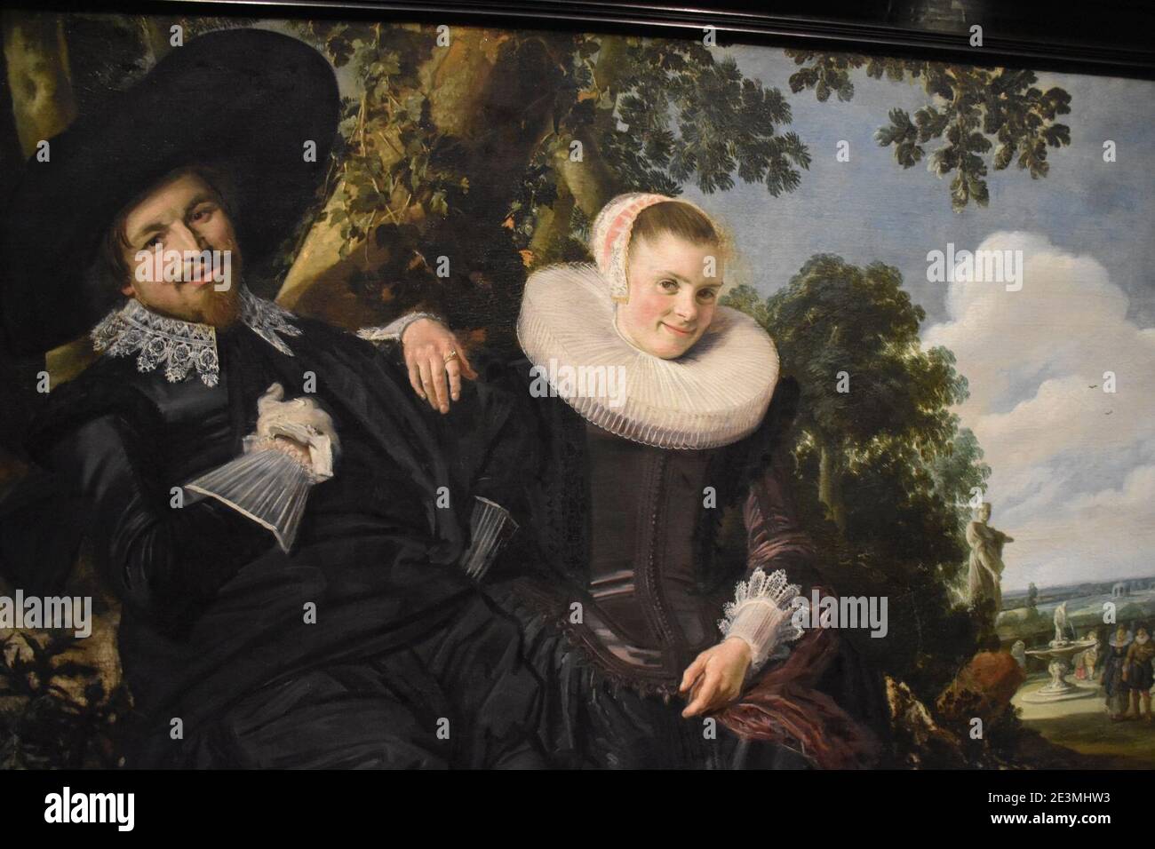 Mariage Portrait d'Isaac Massa et Beatrix van der Laen par Frans Hals - détail (1). Banque D'Images
