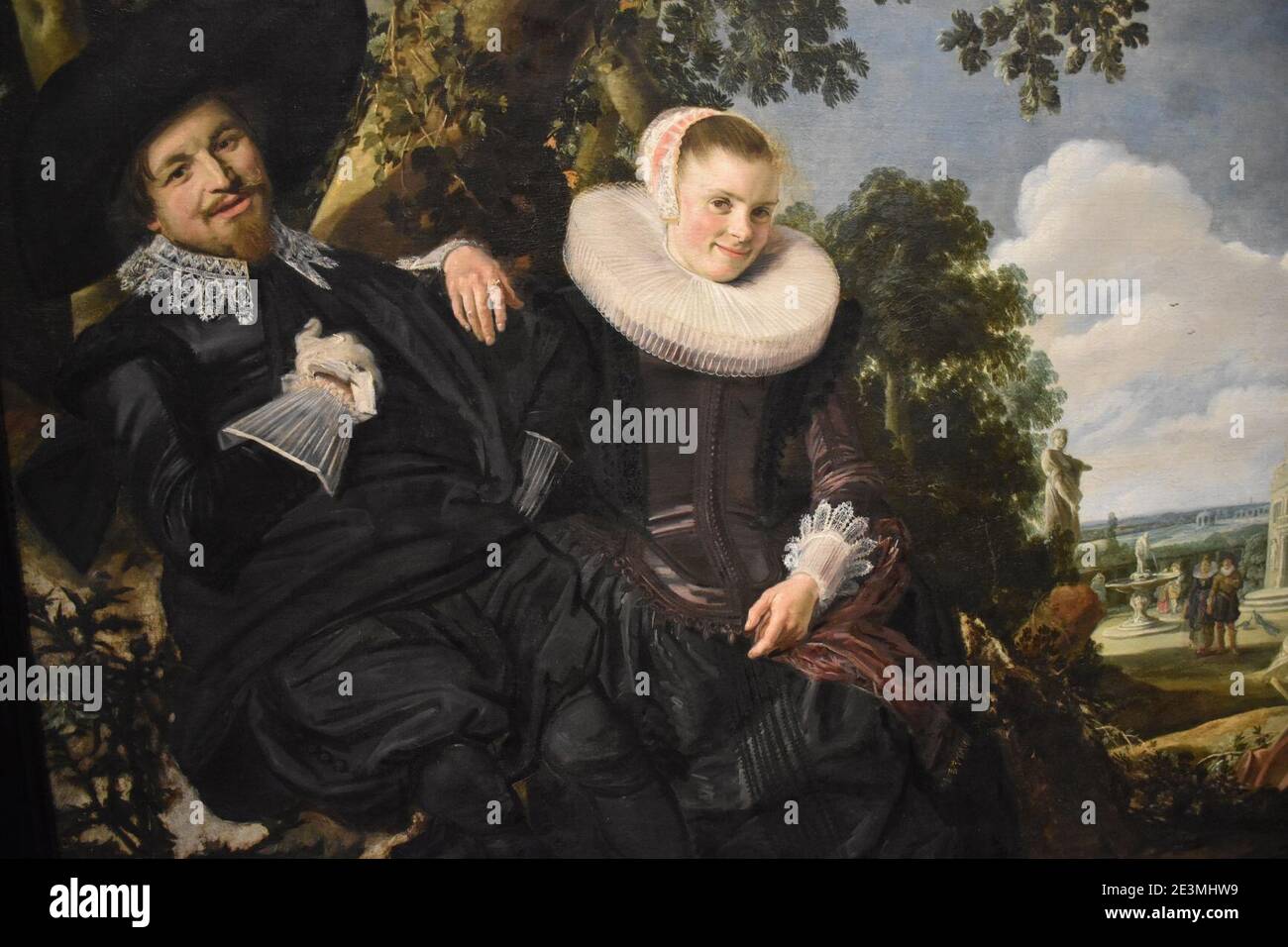Mariage Portrait d'Isaac Massa et Beatrix van der Laen par Frans Hals - détail (2). Banque D'Images