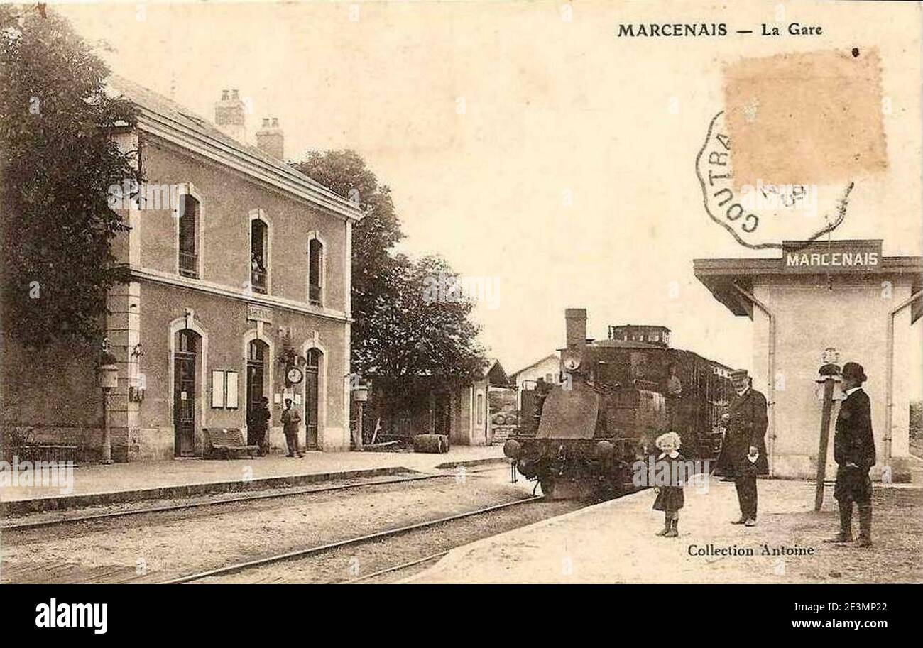 Marcenais - Gare 1. Banque D'Images