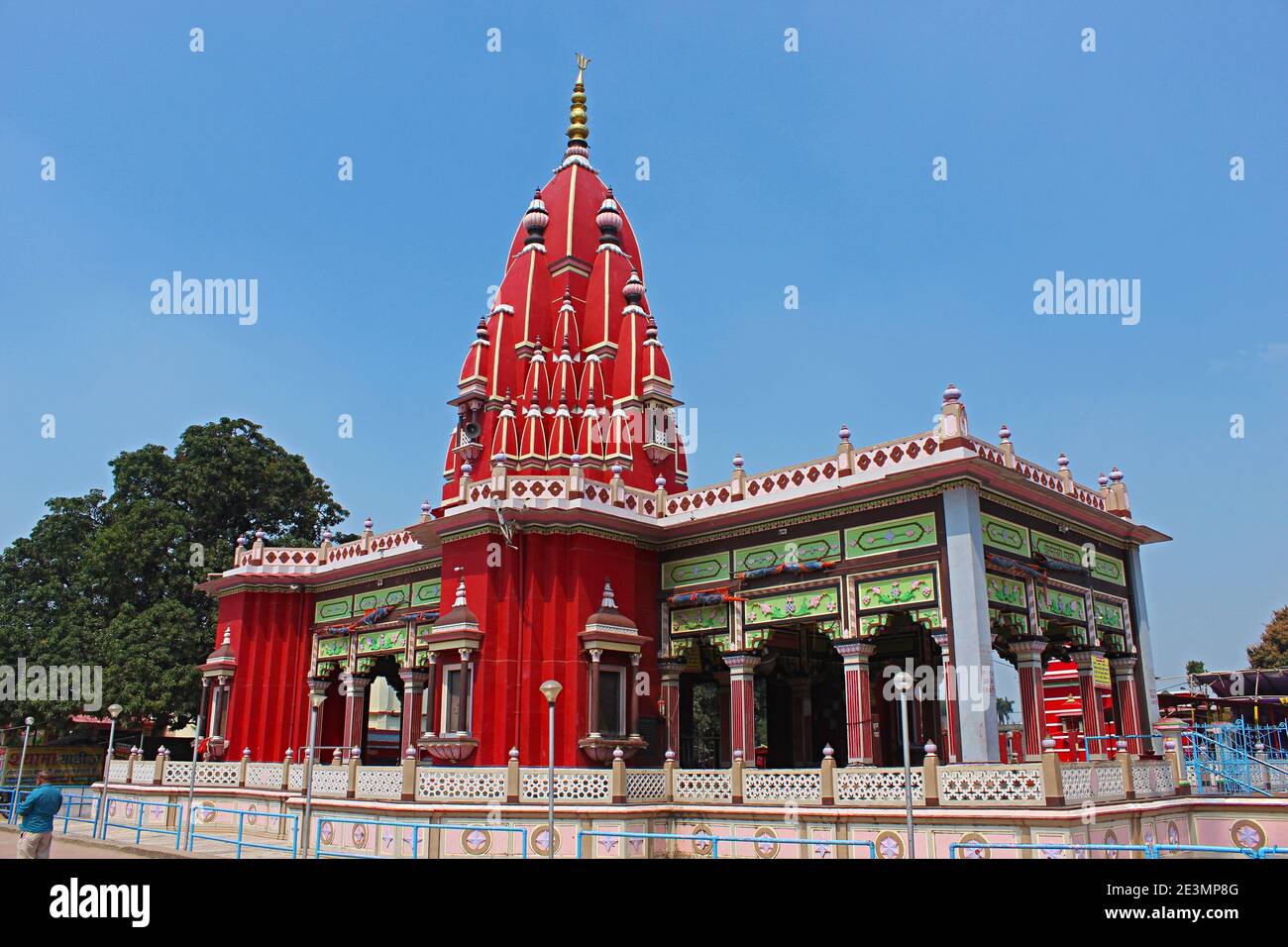 Le temple Dham Shyama Kali de mère Kali construit sur le pyre à Darbhanga, Bihar, Inde Banque D'Images