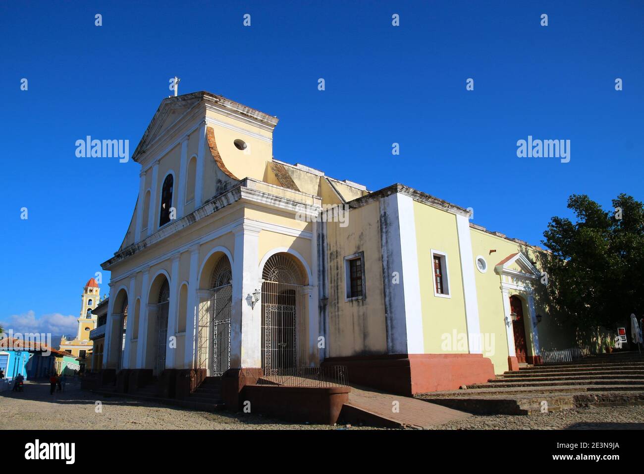 Église de la Sainte Trinité sur la Plaza Mayor à Trinidad à Cuba Banque D'Images