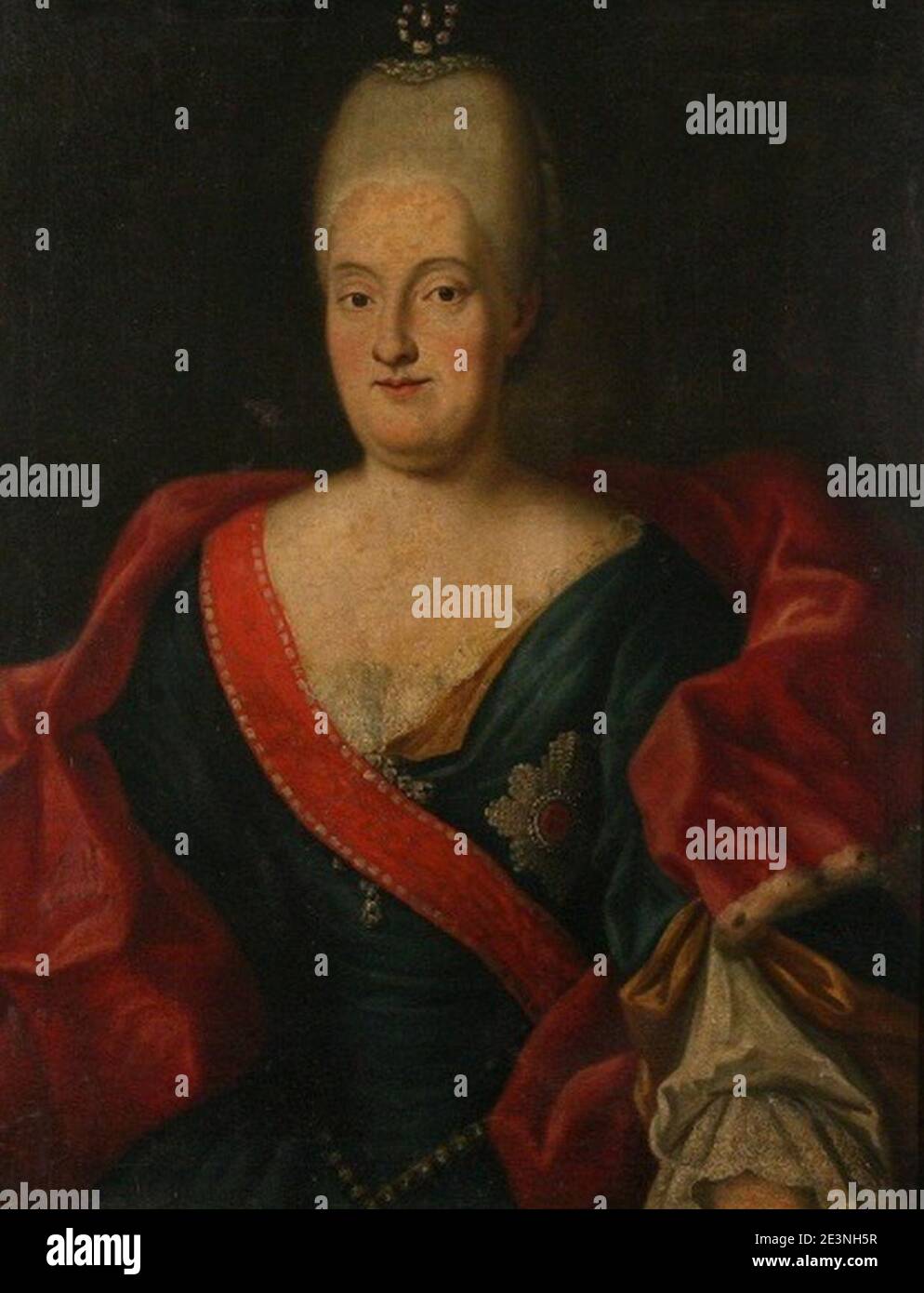 Maria Anna Sophia de Saxe avec l'ordre de Sainte-Catherine 1. Catherine. Banque D'Images