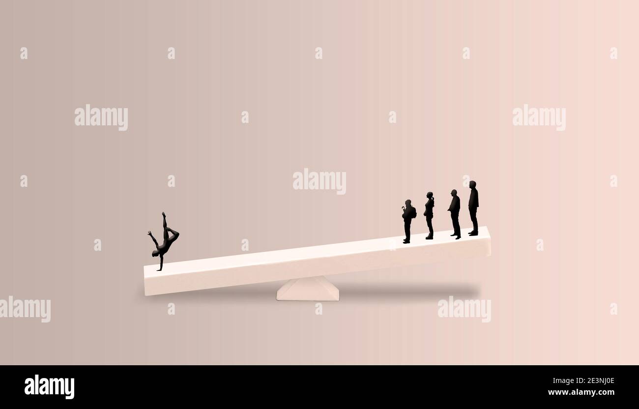 Contrôle et gestion d'un concept de système d'entreprise. Personnes en équilibre avec différents concepts - arrière-plan propre avec l'espace de copie Banque D'Images Contrôle et gestion d'un concept de système d'entreprise. Personnes en équilibre avec différents concepts - arrière-plan propre avec l'espace de copie Banque D'Images