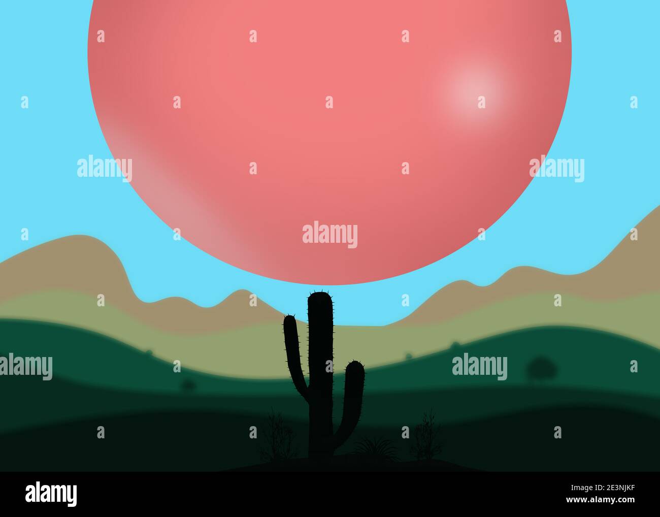 ballon sur le point de tomber sur cactus. Risque important. Image conceptuelle du risque commercial et du risque de vie Banque D'Images