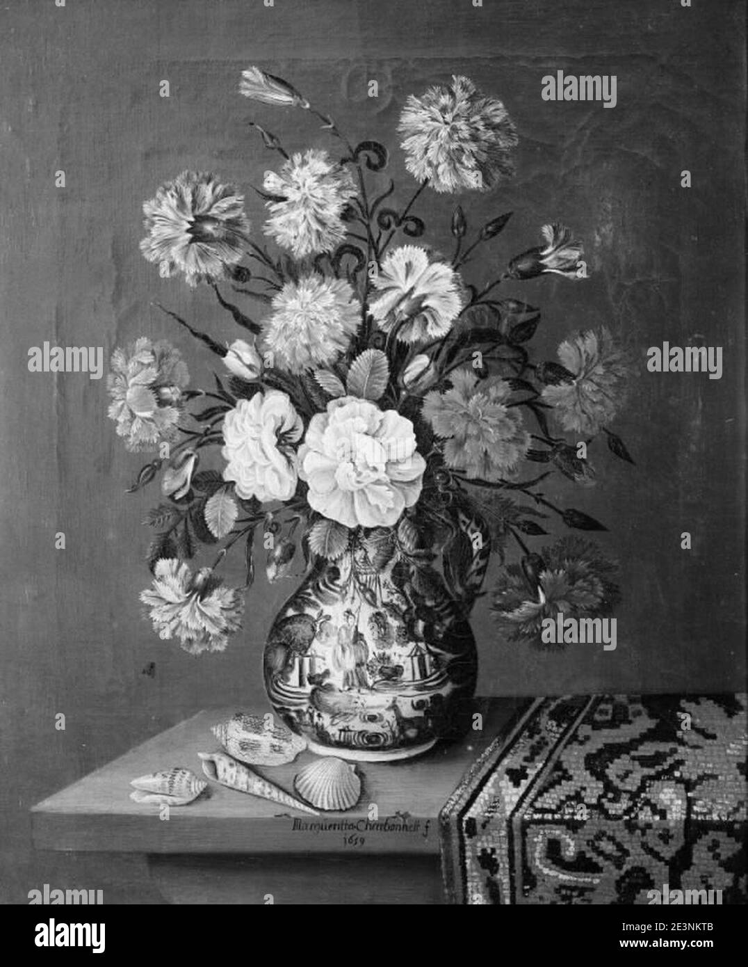 Margueritta Charbonnet - bouquet de fleurs sur une table - Banque D'Images