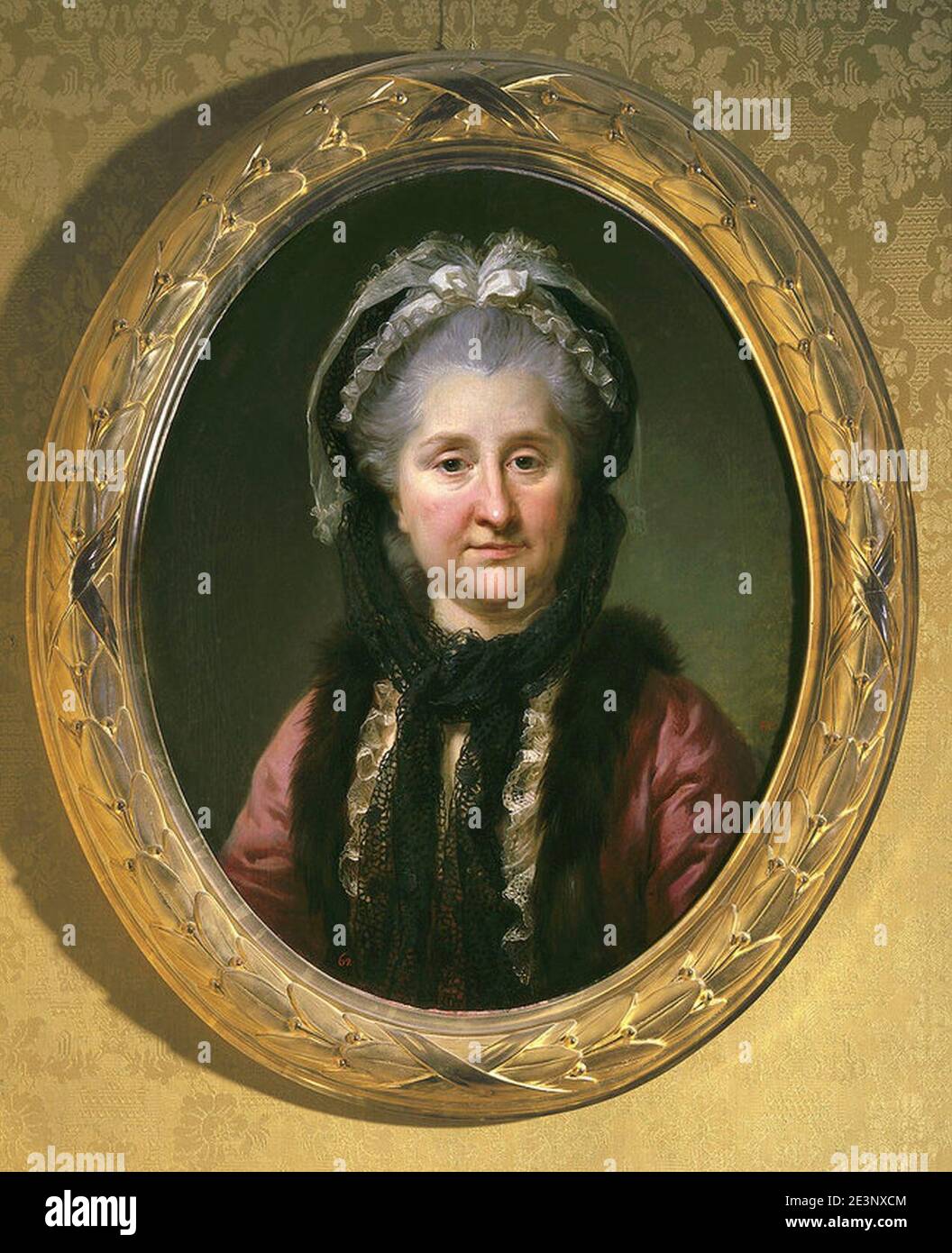 Marcello Bacciarelli - Portrait de Ludwika Zamoyska née Poniatowska (1728 1797), sœur du roi Banque D'Images