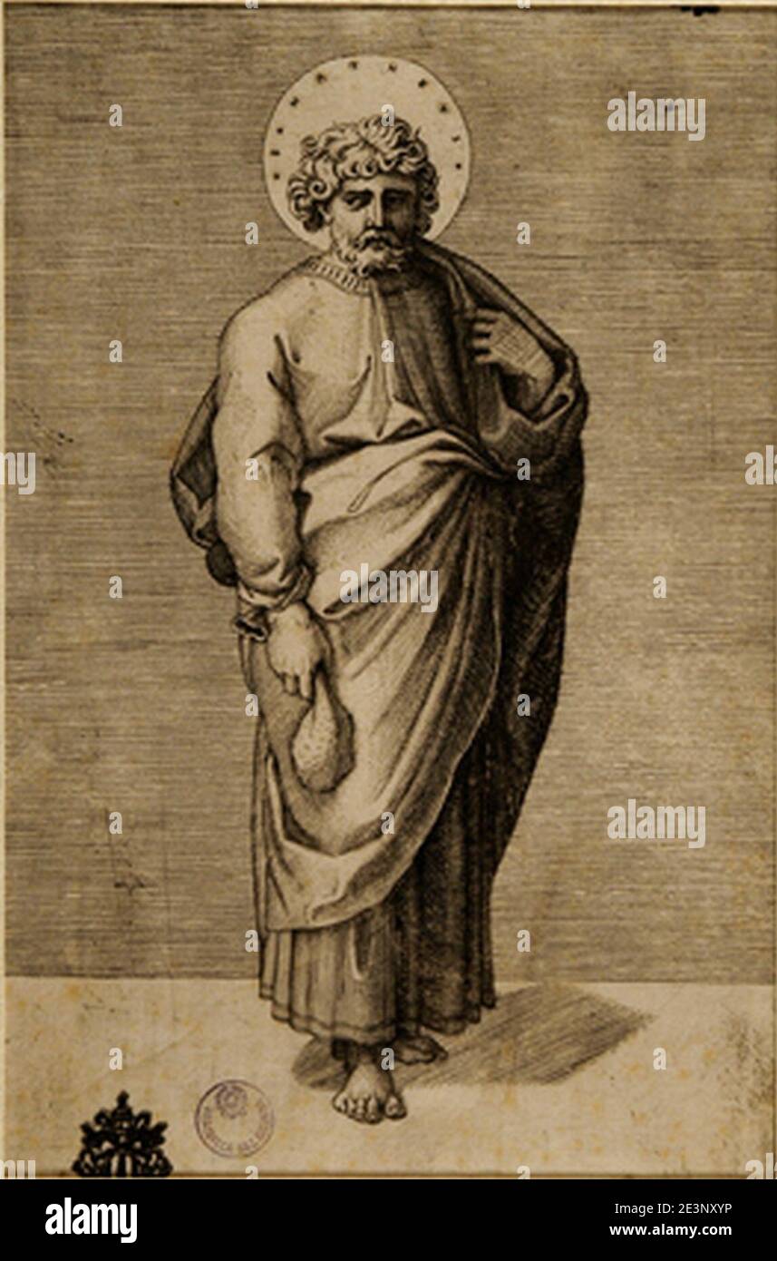 Marcantonio raimondi, Giuda Iscariota. Banque D'Images Marcantonio raimondi, Giuda Iscariota. Banque D'Images
