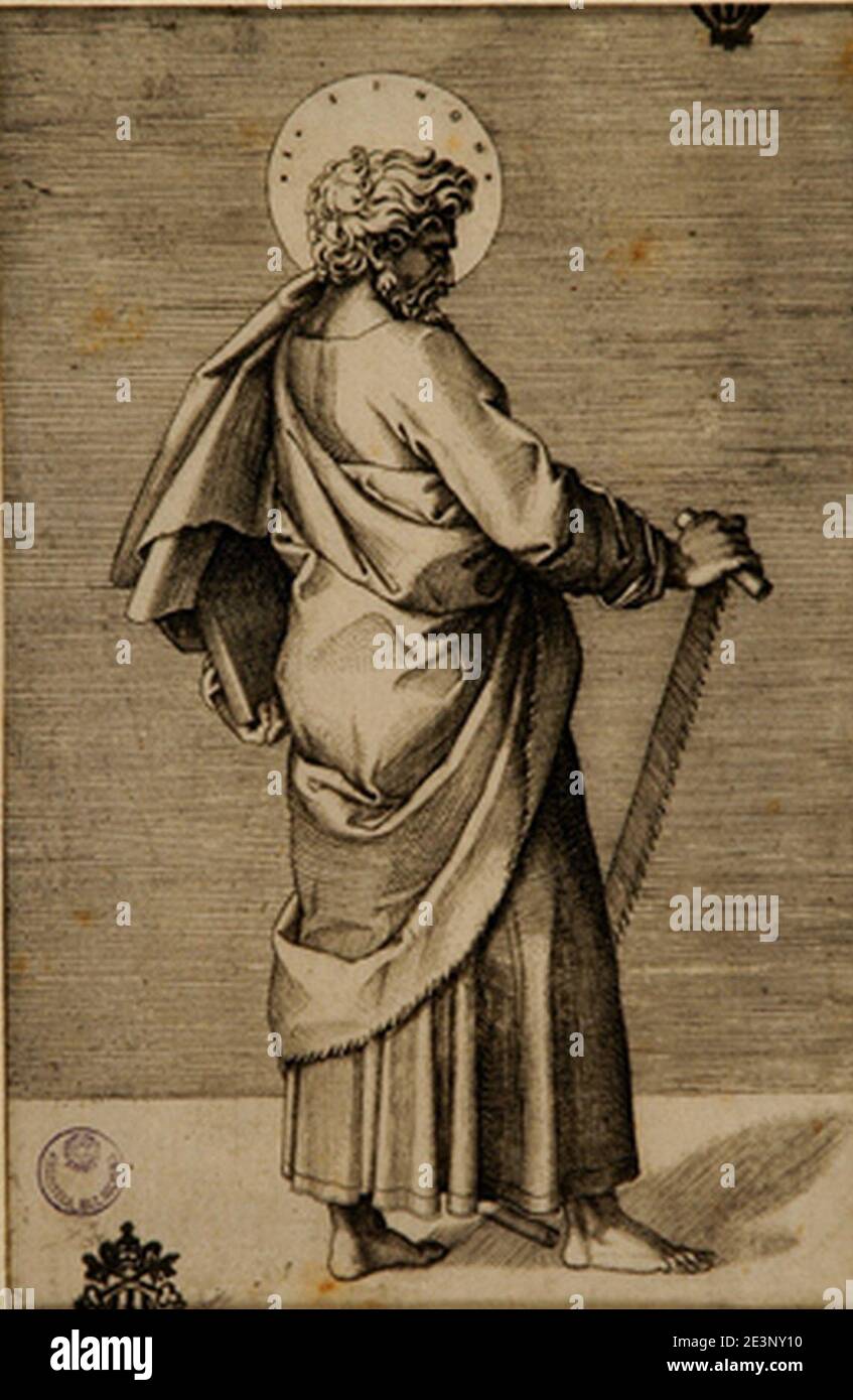 Marcantonio raimondi, san simone. Banque D'Images Marcantonio raimondi, san simone. Banque D'Images