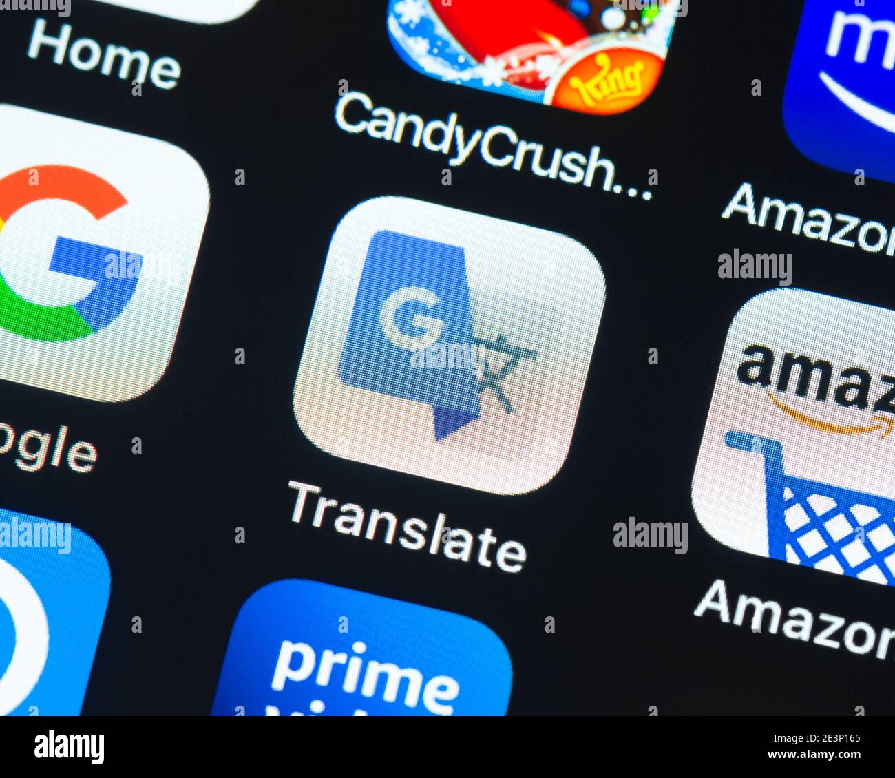 Icône de l'application Google Translate sur l'écran de l'iPhone d'Apple Banque D'Images
