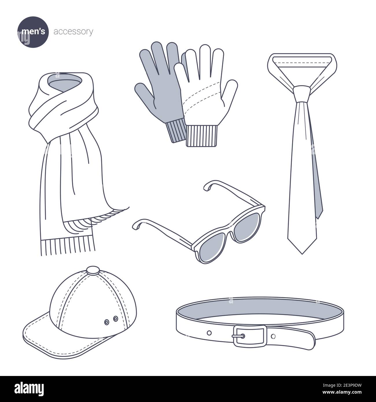 Vêtements à lignes fines. Illustration de Vecteur