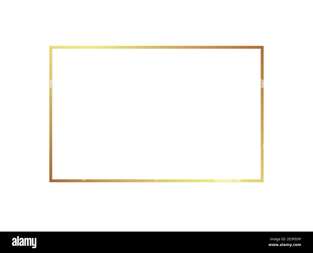 Cadre doré vecteur doré élément carré border fin Image Vectorielle Stock -  Alamy