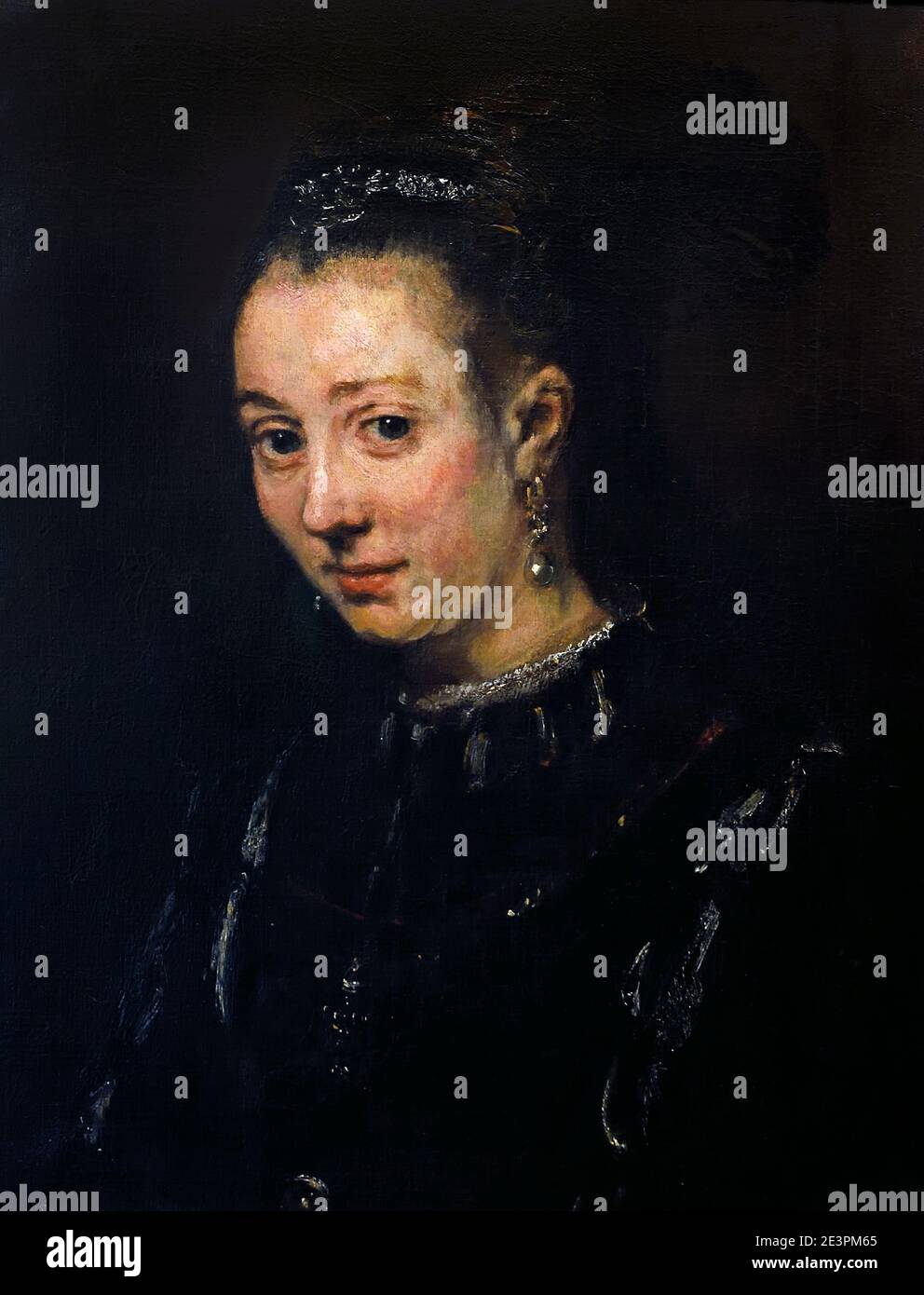 Portrait d'une jeune femme (Magdalena van Loo?) Rembrandt Harmenszoon van Rijn Néerlandais 1606–1669 pays-Bas Banque D'Images