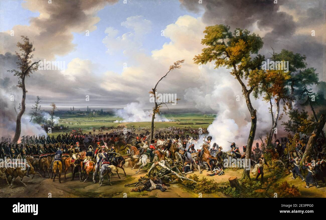 La bataille de Hanau (30-31 octobre 1813), peinture de Horace Vernet, 1824 Banque D'Images