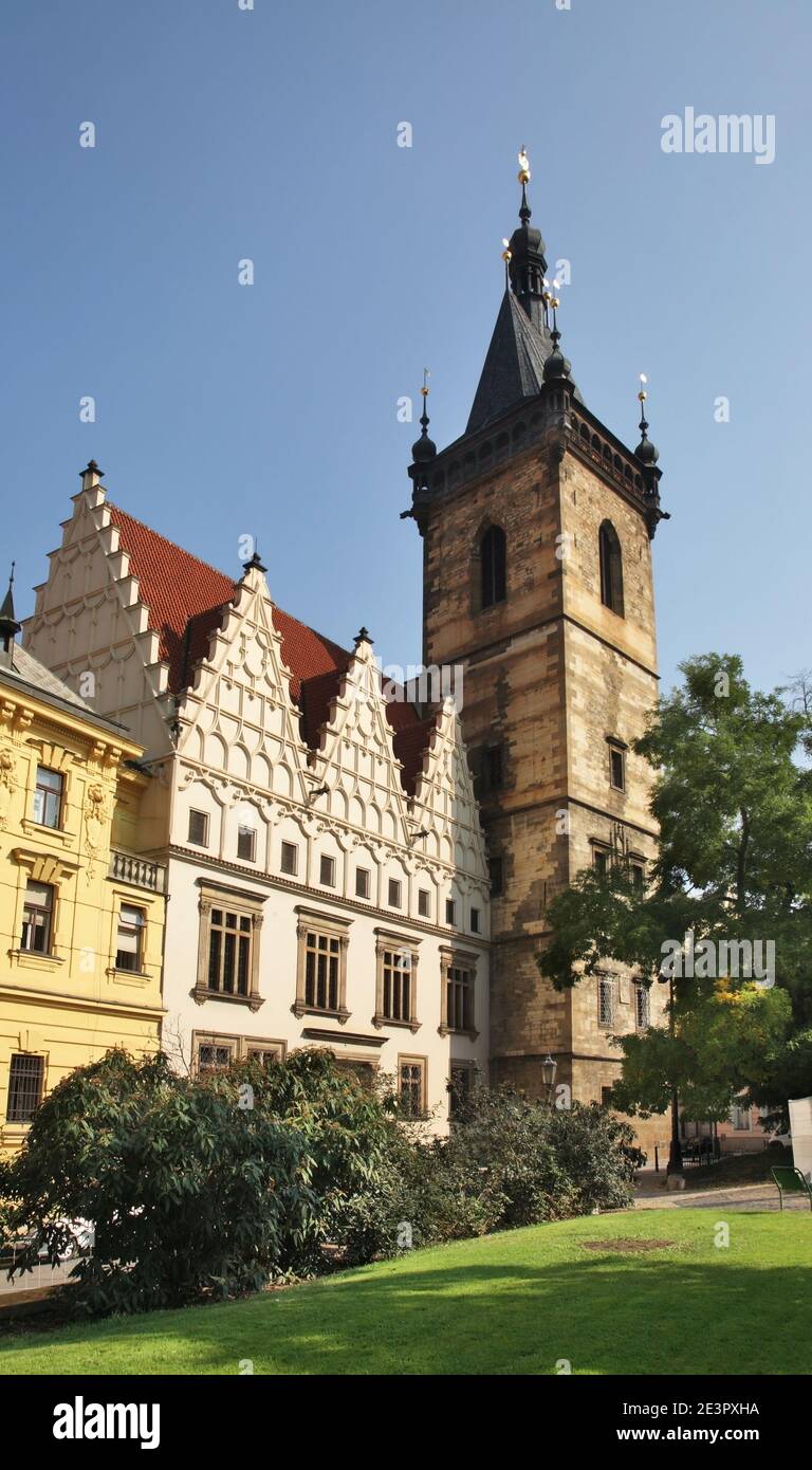 Maison de ville de Nouvelle ville sur la place Charles à Prague. République tchèque Banque D'Images