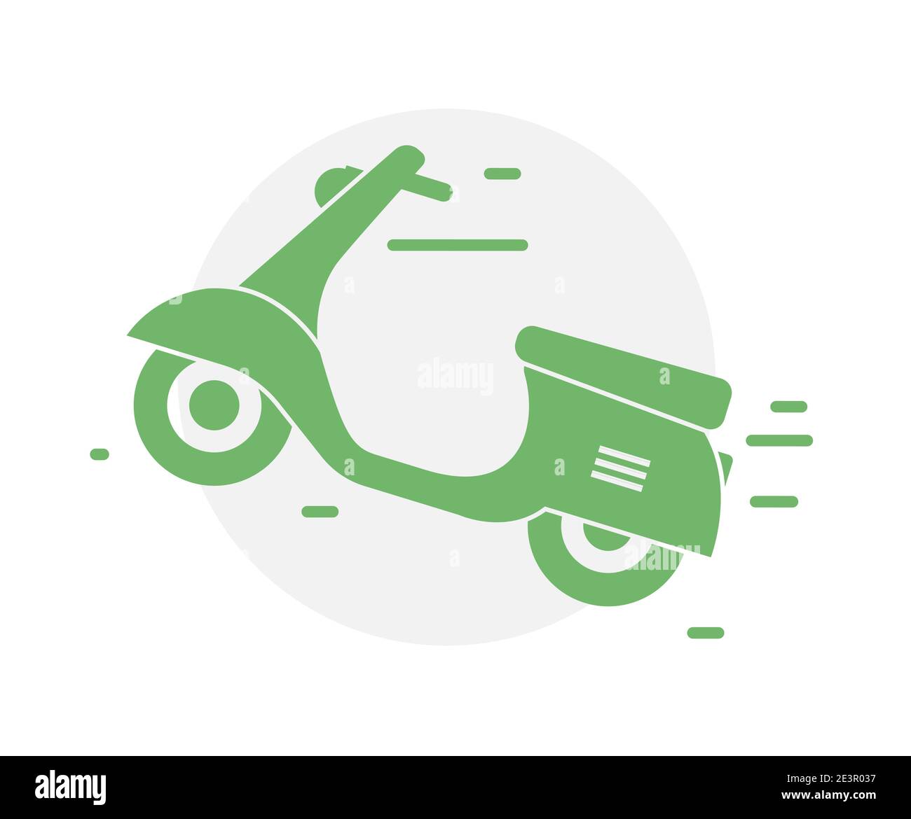 Icône du logo de la moto de livraison. Icône de vecteur de scooter Illustration de Vecteur