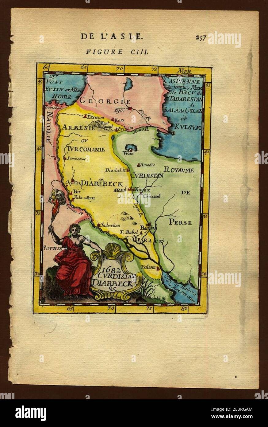 Carte d'Arménie, Description de l'Univers (Alain Manesson Mallet, 1683  Photo Stock - Alamy