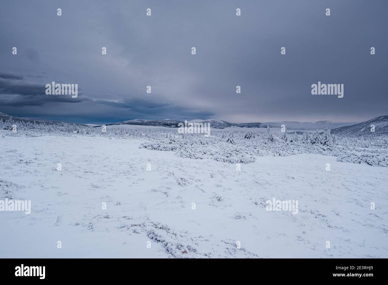 Mumlava est une rivière de montagne qui traverse les montagnes géantes et à l'embouchure de la Jizera qui borde les montagnes de Jizera. Banque D'Images