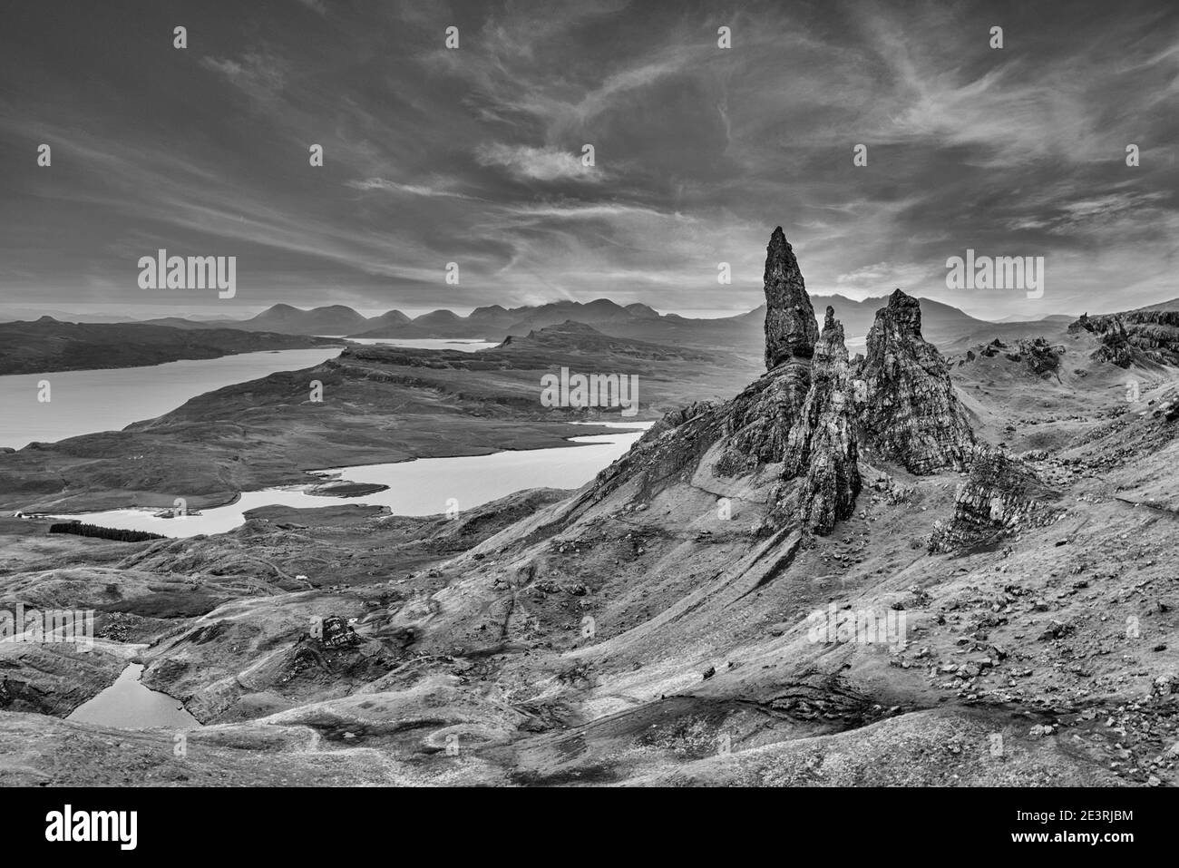Écosse. L'image est celle du célèbre Old Man of Storr rock Tower Pinnacles sur l'île de Skye dans les îles occidentales de l'Écosse Banque D'Images